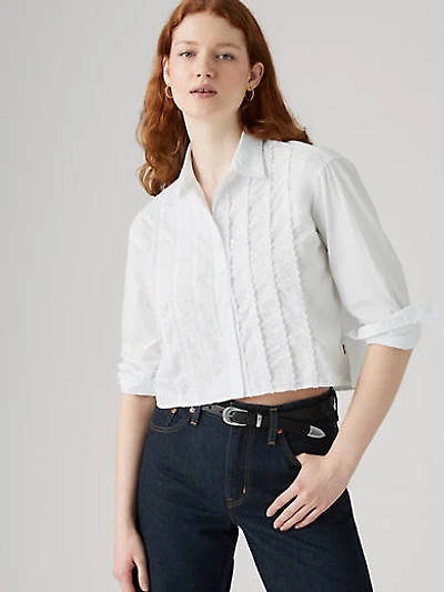 Cropped Harlie Tuxedo Shirt