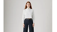 Cropped Harlie Tuxedo Shirt