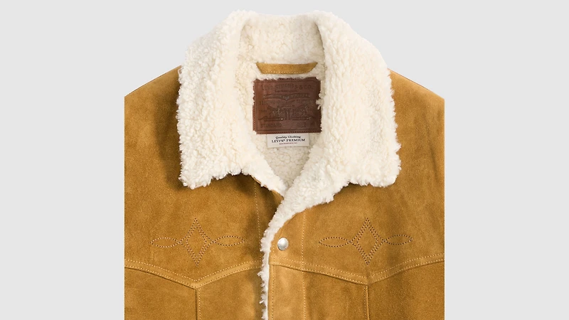 Western Suede Sherpa Tucker Jacket