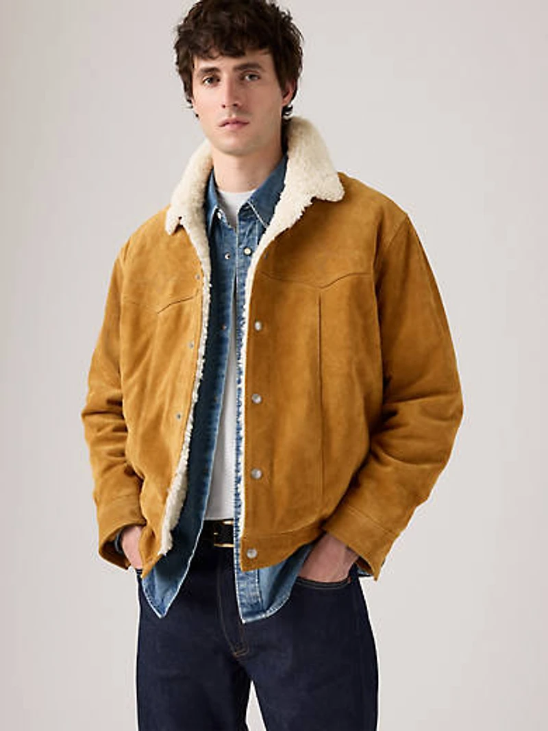 Western Suede Sherpa Tucker Jacket