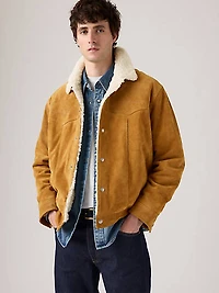 Western Suede Sherpa Tucker Jacket