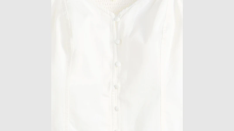 Kierra Short-Sleeve Denim Blouse