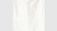 Kierra Short-Sleeve Denim Blouse