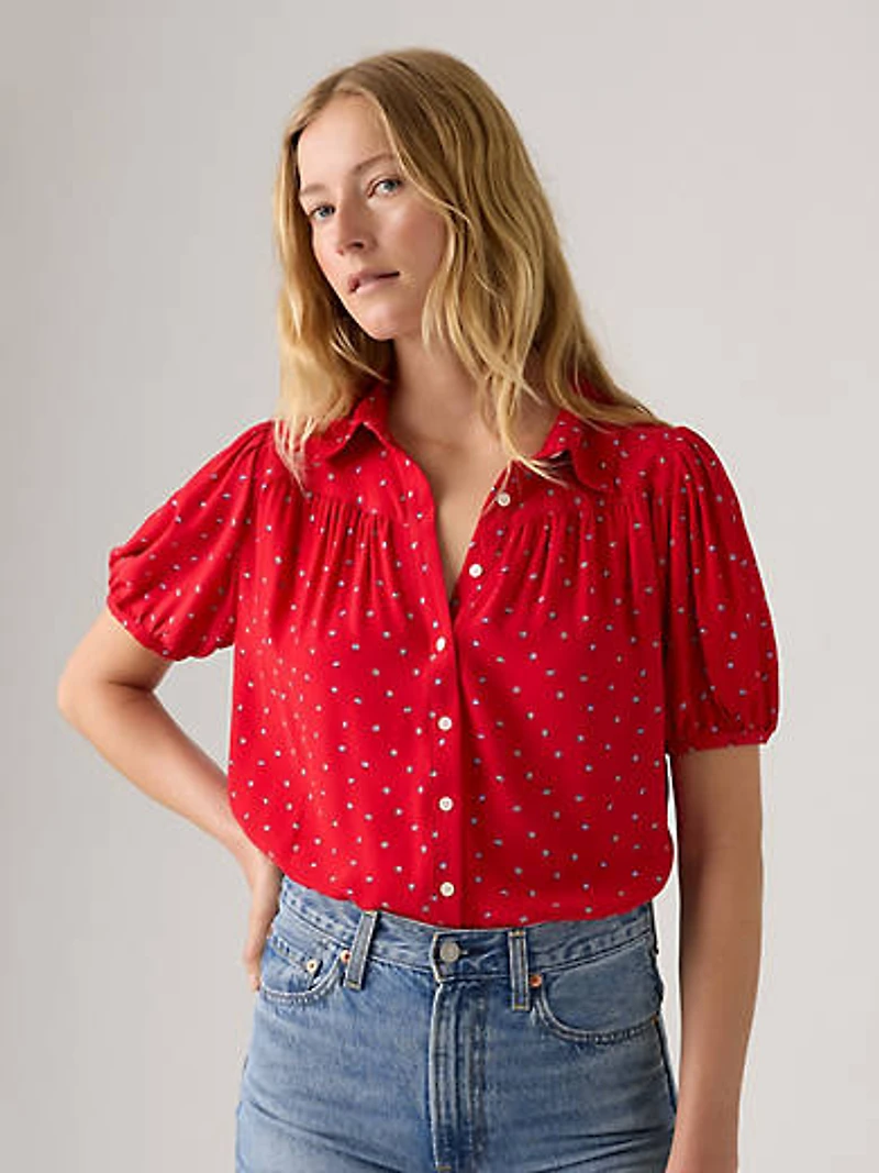 Lea Short-Sleeve Blouse
