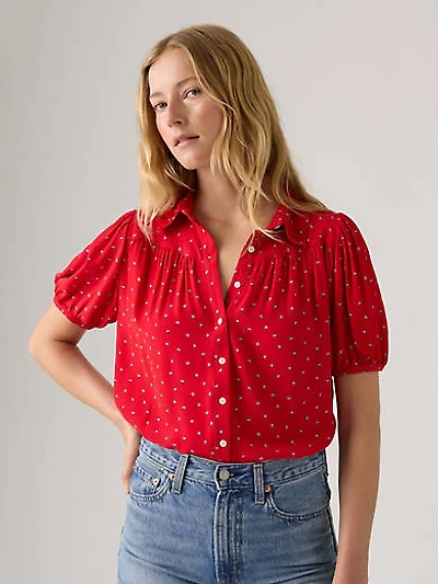 Lea Short-Sleeve Blouse