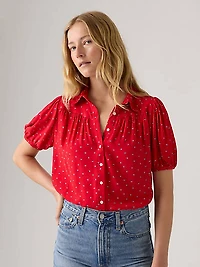 Lea Short-Sleeve Blouse