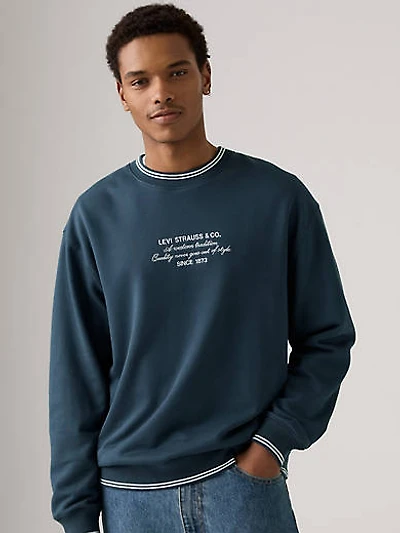 Tipped Graphic Crewneck Sweatshirt (Big)