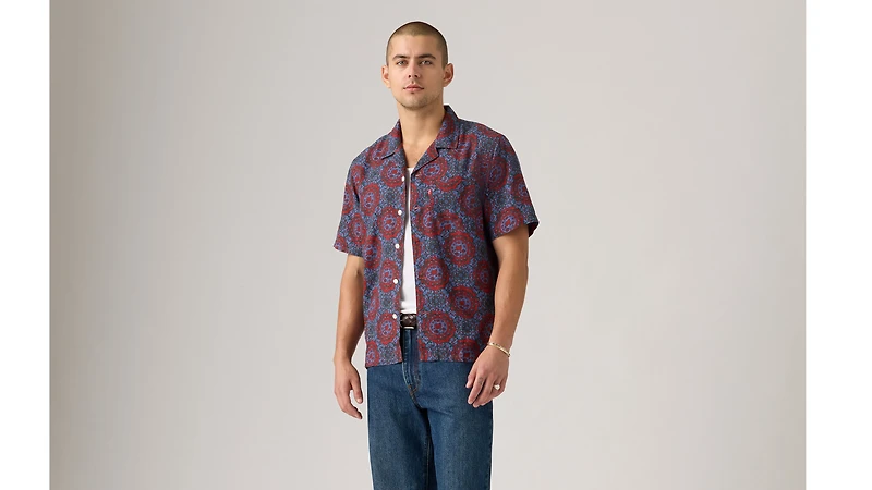 Short-Sleeve Sunset Standard Camp Shirt