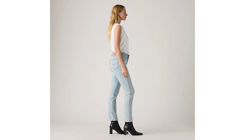 724 High Rise Button Fly Straight Women's Jeans