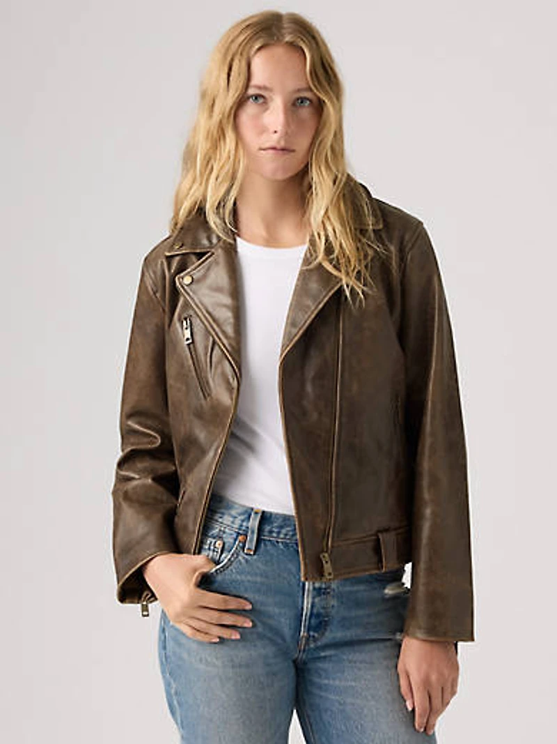 Genuine Leather Moto Jacket