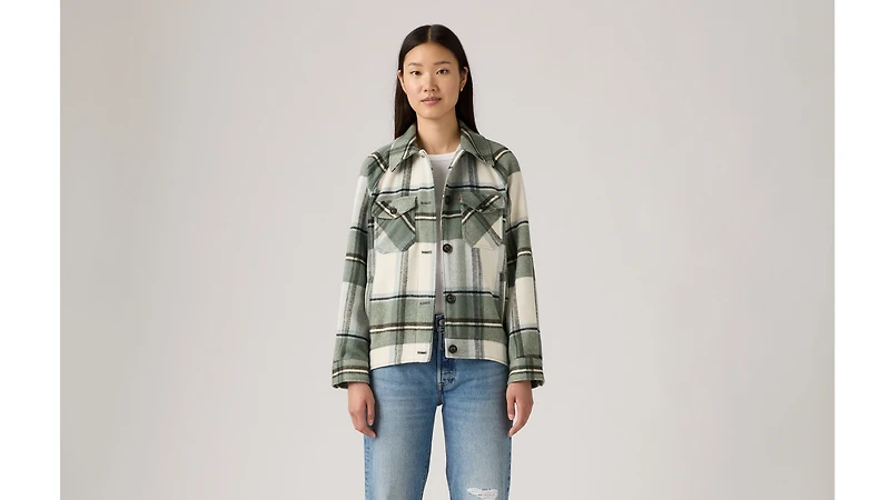 Raglan Sleeve Shirt Jacket