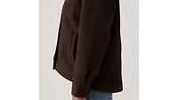 Wool Blend Raglan Sleeve Shirt Jacket