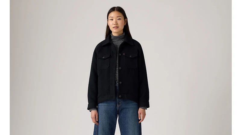 Raglan Sleeve Shirt Jacket