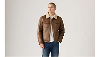 Two Chest Pocket Faux Shearling Jacket