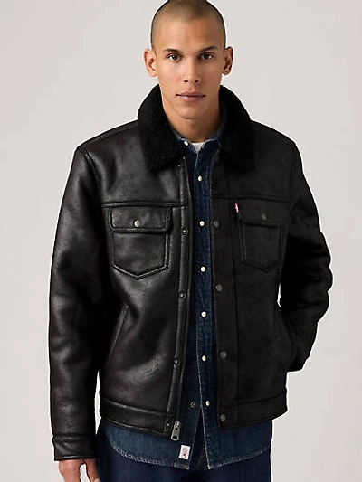Two Chest Pocket Faux Shearling Sherpa Collar Jacket