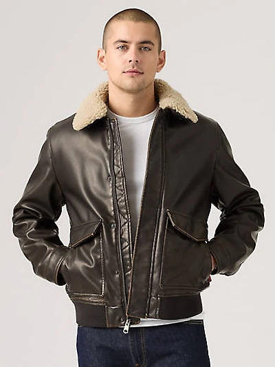 Aviator Jacket with Removeable Sherpa Collar