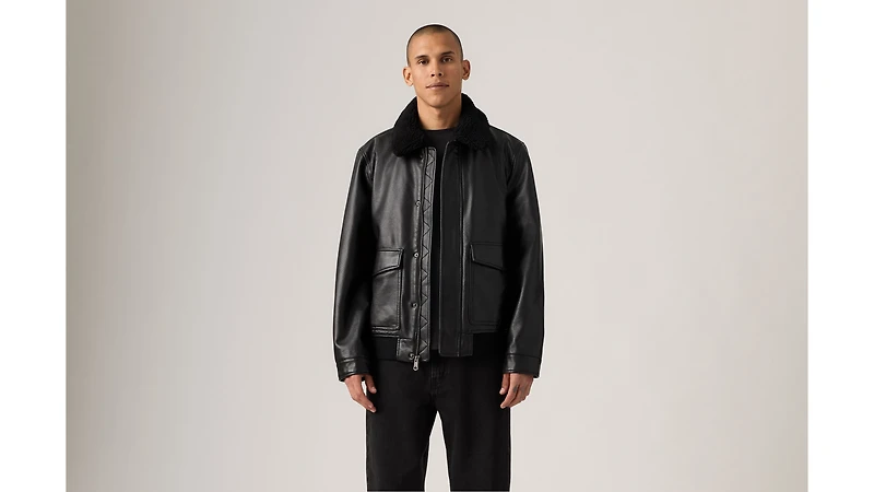 Aviator Jacket with Removeable Sherpa Collar