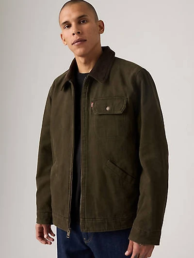 Cotton Canvas Depot Jacket With Blanket Lining