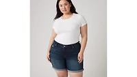 Mid Length Women's Shorts (Plus Size)