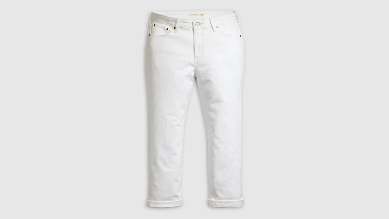 Boyfriend Mid Rise Women's Jeans (Plus Size)