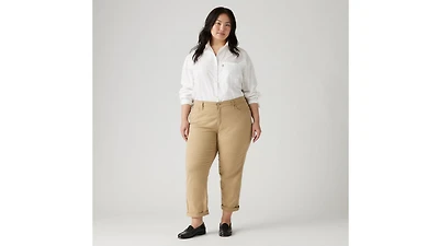Mid Rise Boyfriend Women's Jeans (Plus Size)