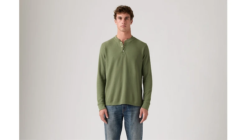 Long Sleeve Thermal Henley