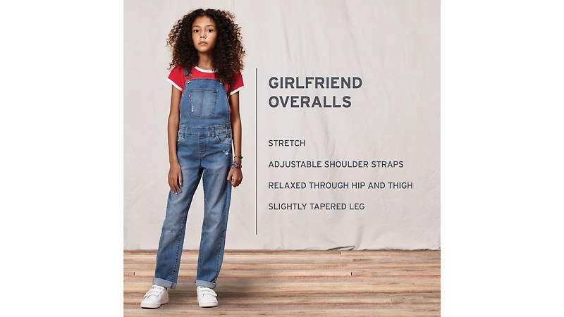 Girlfriend Overalls Big Girls 7-16