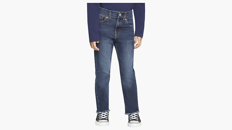 High Rise Ankle Straight Little Girls Jeans 4-6X