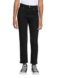 High Rise Ankle Straight Big Girls Jeans 7-16