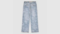 Pull-On Wide Leg Print Jeans Big Girls 8-20