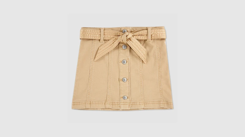 A-Line Skirt W/ Satin Belt Little Girls 4-6X