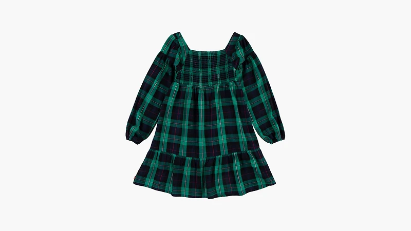 Smocked Top Plaid Dress Big Girls 7-16