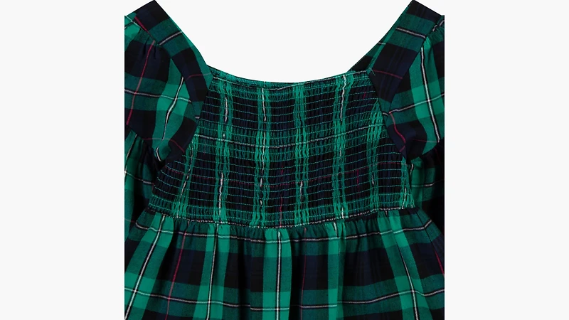 Smocked Top Plaid Dress Big Girls 7-16