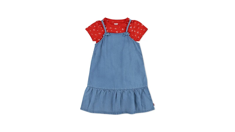 Layerable Dress With Tee Little Girls 4-6X