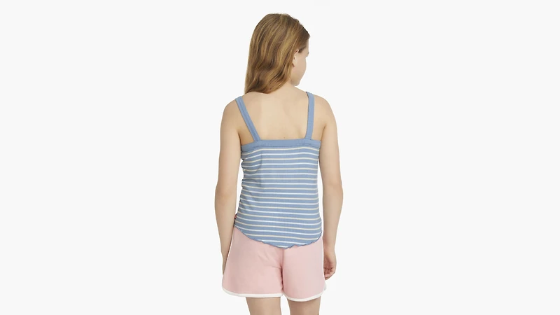 Striped Ribbed Tank Top Big Girls S-XL