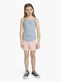 Striped Ribbed Tank Top Big Girls S-XL