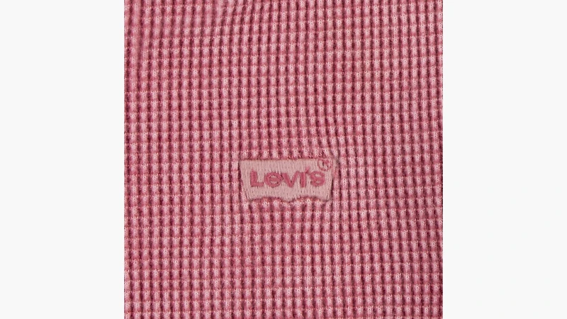 Waffle Notch Neck Top Big Girls 7-16