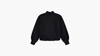 Mockneck Bubble Sleeve Crewneck Big Girls 7-16