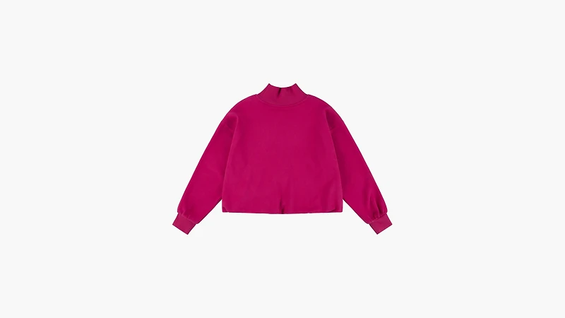 Mockneck Bubble Sleeve Crewneck Big Girls 7-16