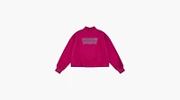 Mockneck Bubble Sleeve Crewneck Big Girls 7-16