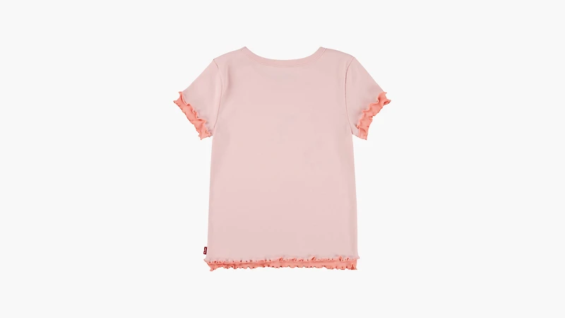 Floral Embroidery Knit Top Big Girls S-XL