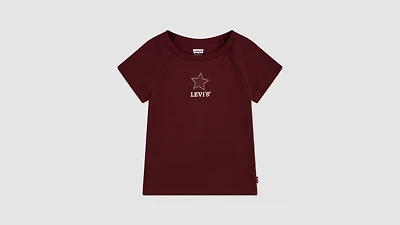 Color Block Raglan Top Little Girls 4-6X