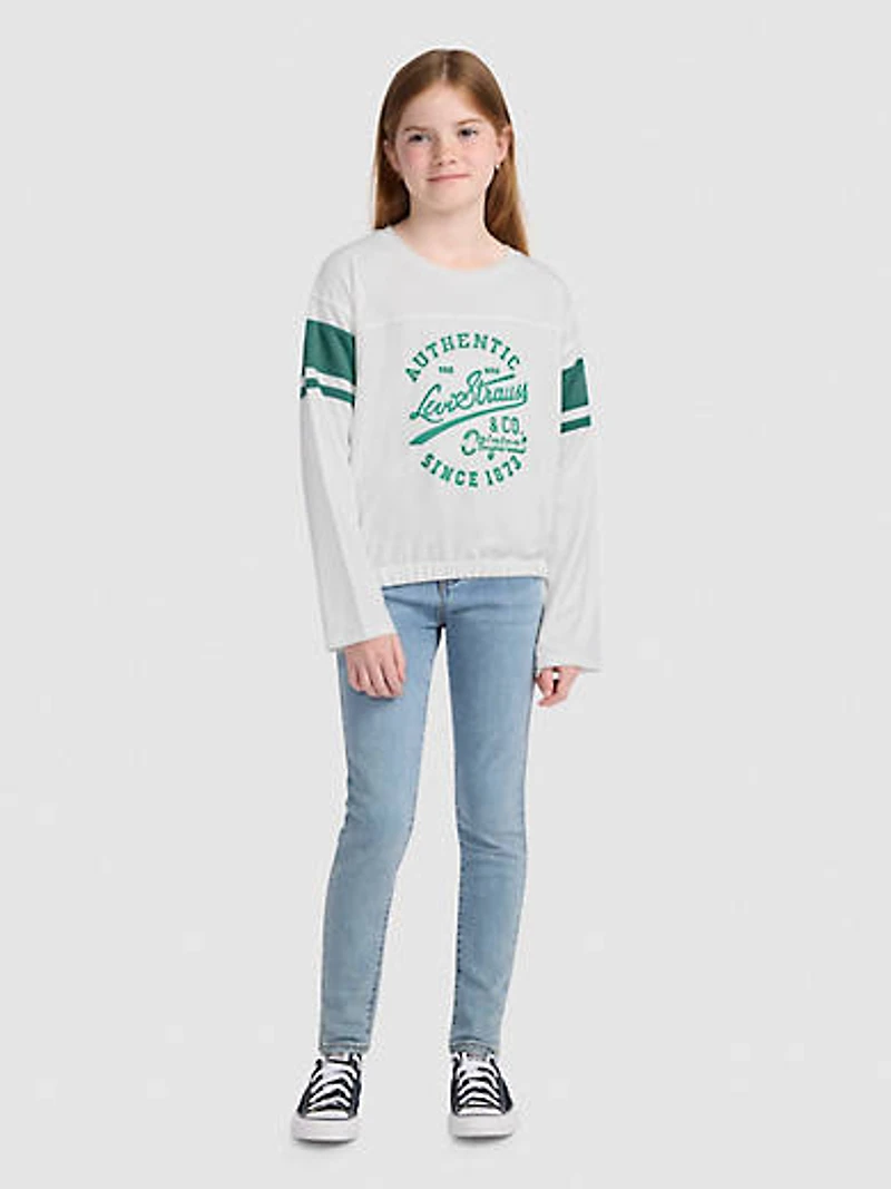 Varsity Ls Tee Big Girls S-XL