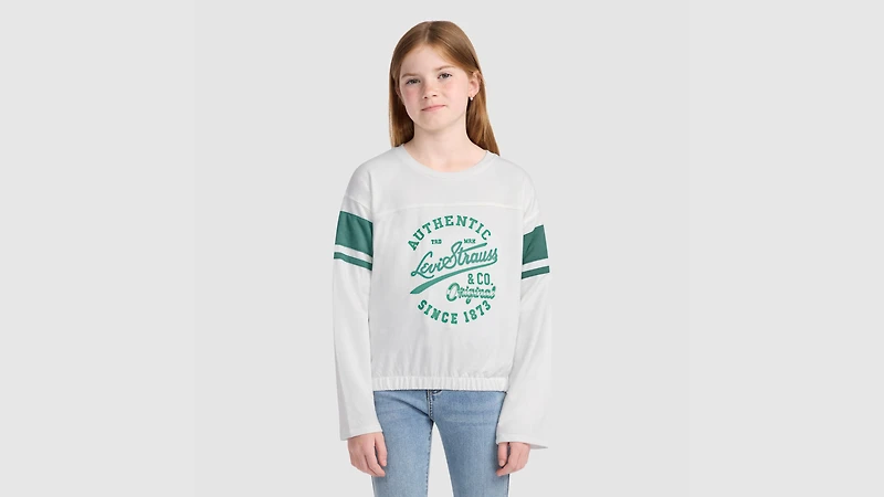 Varsity Ls Tee Big Girls S-XL