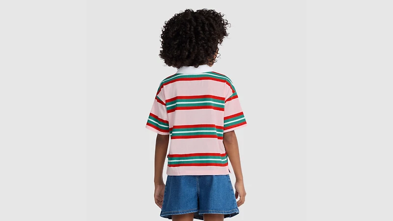 Polo Knit Top Big Girls S-XL