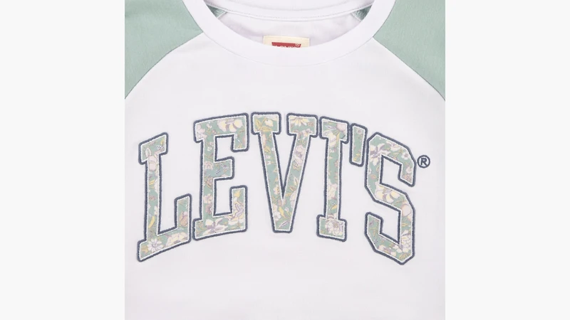 Collegiate Floral Crewneck Big Girls 7-16