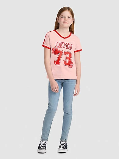 Vneck Sporty Top Big Girls S-XL