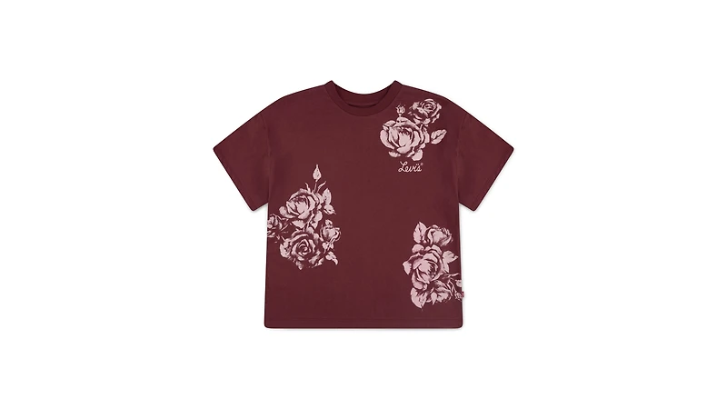 Discharge Print Oversized Tee Big Girls S-XL