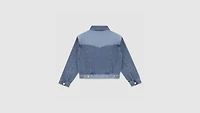 90'S Shrunked Blocked Trucker Big Girls S-XL