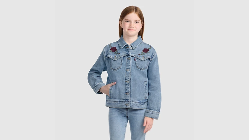 Oversized Western Trucker Big Girls S-XL